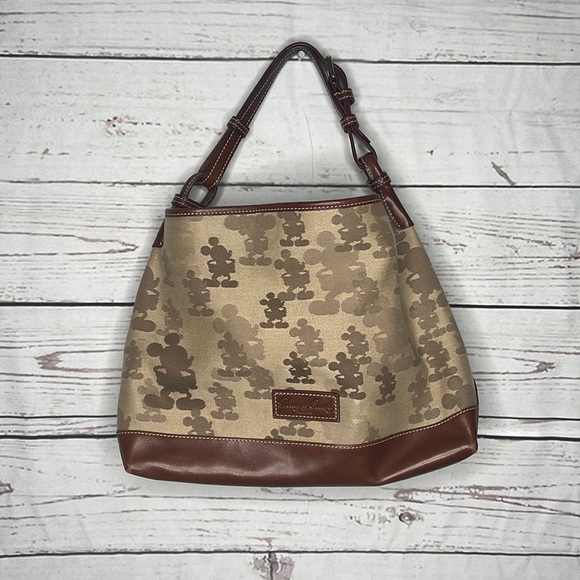 Dooney & Bourke Handbags - Dooney & Bourke Disney Silhouette Tonal Mickey Champsac Hobo Bag!